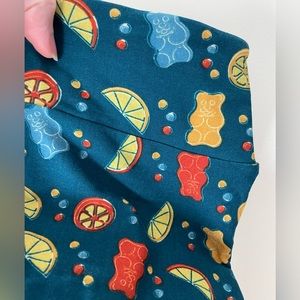 Lularoe gummy bear candy leggings OS nwot teal